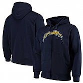 Men's Los Angeles Chargers G III Sports by Carl Banks Primary Logo Full Zip Hoodie Navy,baseball caps,new era cap wholesale,wholesale hats